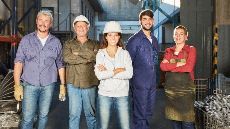 blue-collar business owner working with a marketing agency